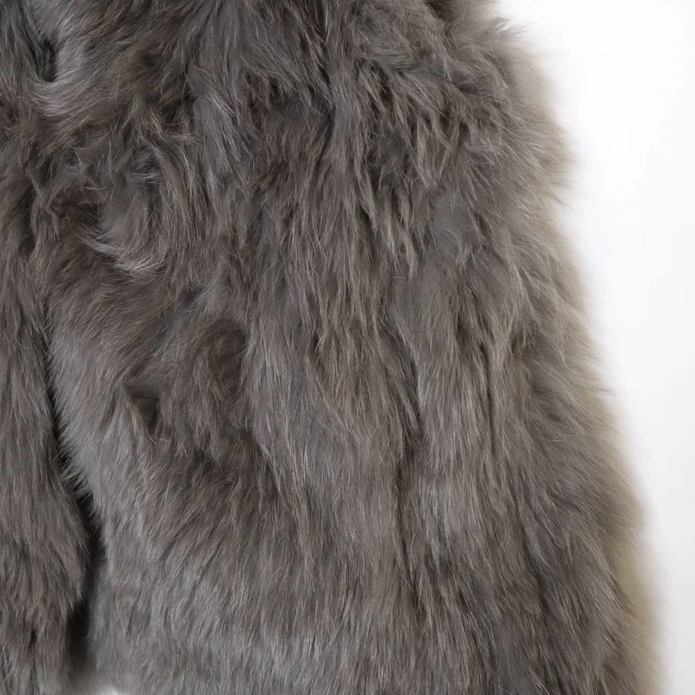 THEORY Hanalee Blue Fox Fur Vest P/S - Picture 3 of 8
